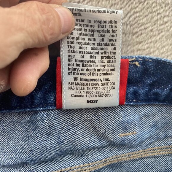 Dickies Men's Work Jeans 35x28 Hemmed Straight Flame-Resistant FR Blue Denim Wor - Picture 15 of 16